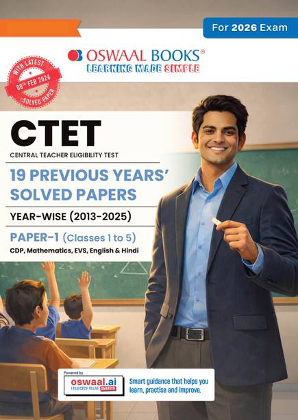 Oswaal CTET | Central Teacher Eligibility Test | 19 Previous Years' Solved Papers | Year-Wise (2013-2025) | Paper - I (Classes 1 to 5)