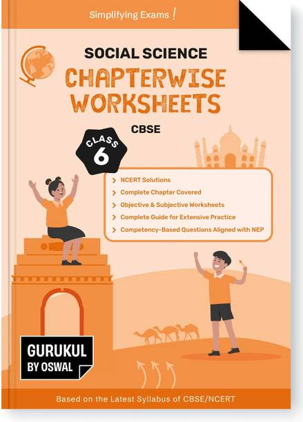 Gurukul By Oswal Social Science Chapterwise Worksheets CBSE Class 6 Exam 2026  - NCERT Solutions, Competency Based Questions, Objective & Subjective Worksheets, Complete Guide
