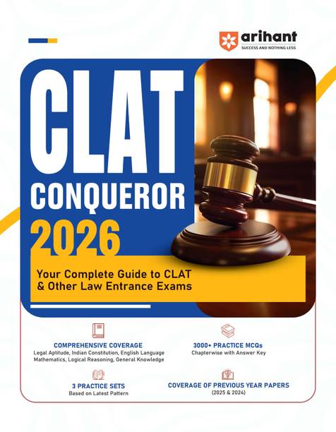 (Old Edition) Arihant CLAT Conqueror Entrance Exam 2026 | Complete Study Guide for CLAT & Other Law