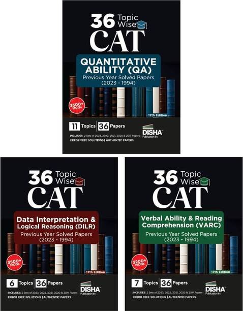30 Topic-Wise Cat Qa, Dilr & Varc Previous Year Solved Papers (2023 - 1994) Previous Year Questions Pyqs Quantitative Ability, Data Interpretation & Logical Reasoning, Verbal Ability & Reading Comprehension