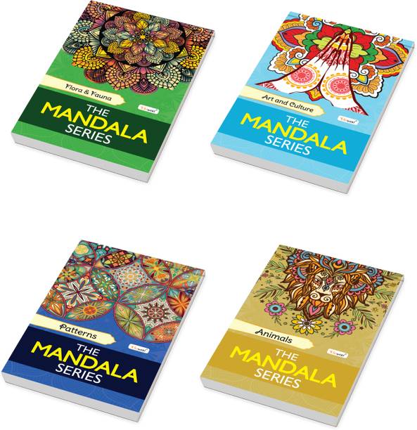 Animals, Art & Culture, Flora & Fauna and Patterns - The Mandala Series :- Mandala coloring book with designs, creative adult workbook, color therapy book | Set of 4 Colouring books