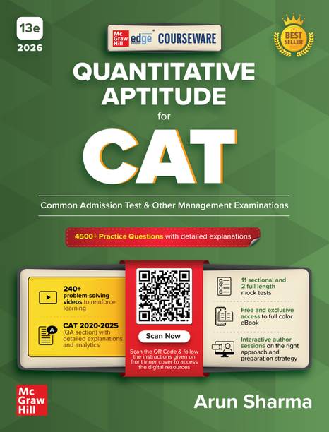 Quantitative Aptitude, 13e for CAT 2026 by Arun Sharma | Solved QA PYQs (2020-25) | 4500+ Practice Questions | 240+ Problem-solving Author Videos | 13 Mock Tests | Sectional Tests | Quants book for CAT