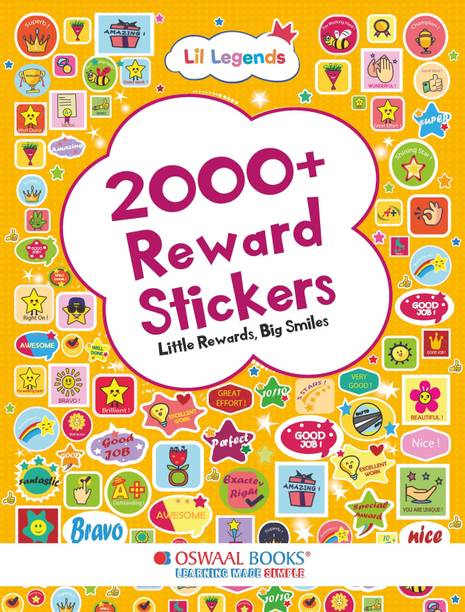 Lil Legends Reward Stickers Book, Little Rewards Big Smile 2000+ Motivational Stickers | Perfectly Curated for Teachers and Parents | Stars, Smileys and Praise Stickers | For School and Home