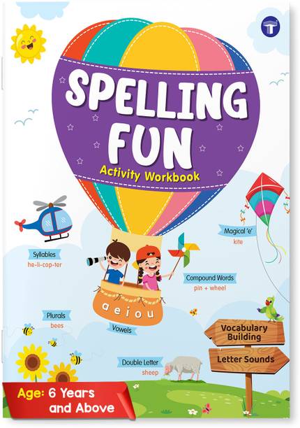 Spelling Fun Activity Workbook for Kids Ages 6+ Years | Spelling Time Book: Vocabulary Building & Letter Sounds | Includes Syllables, Plurals, Vowels, Double Letter, Compound Words & Magical 'e'