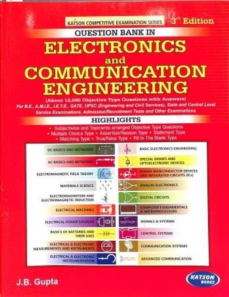 Question Bank in Electronics and Communication Engineering (with More Than 12000 Objective Type Question and Answer)