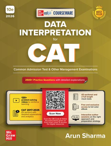 Courseware on Data Interpretation, 10e for CAT 2026 by Arun Sharma 2500+ Practice Questions Solved PYQs (2017-2025) 120+ Problem Solving Videos 43 DI Sectional & Mock Tests MBA Preparation