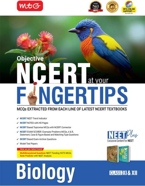 MTG Objective NCERT at your FINGERTIPS Biology For 2025-2026 Exam - NCERT NEET Trend Indicator, HOTS MCQs, Rank Predictor & Notes with HD Pages | NEET Books (Based on NCERT Latest Pattern)
