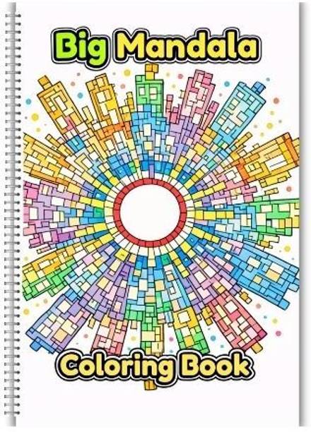 Big Mandala Coloring Book - 48 Unique Designs for Mindfulness & Calm with 1 Disc