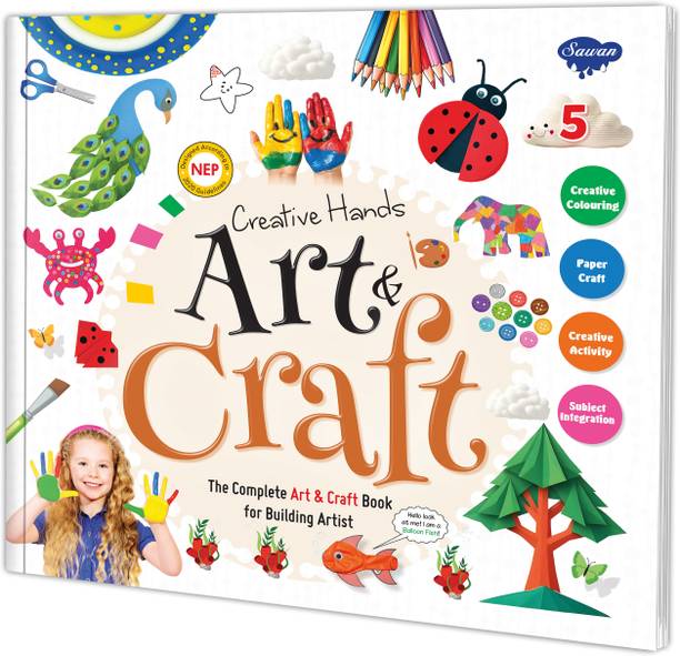 Creative Hands ART and CRAFT -5 (Includes Material Kit) : Preschool learning activity book, Activities for toddlers, Fun crafts for kids
