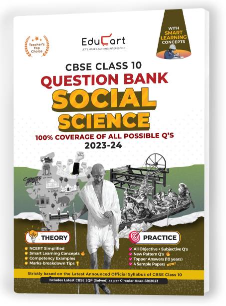 Educart CBSE Class 10 SOCIAL SCIENCE Question Bank 2023  - Class 10 Question Bank 2024