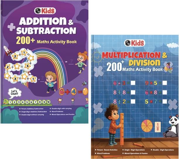 400+ Addition & Subtraction, Multiplication & Division Maths Activity Book For 5+ Years Old