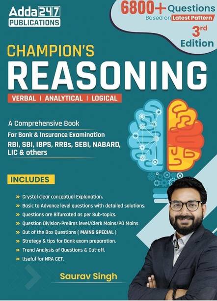 Champion Reasoning 3.0 For For IBPS|SBI|RBI|RRB|SEBI|NABARD| Other Banks & Insurance Exams