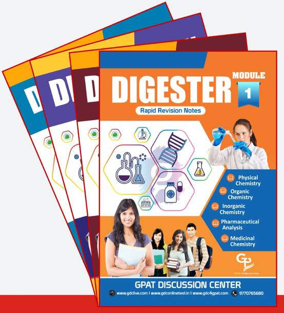DIGESTER | RAPID REVISION BOOKS FOR GPAT (Set Of 4 Books) with 4 Disc