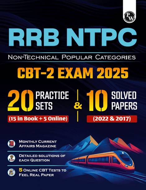 PW RRB NTPC (CBT-2) 20 Practice Sets & 10 Solved Papers (2017&2022) For 2025 Exam