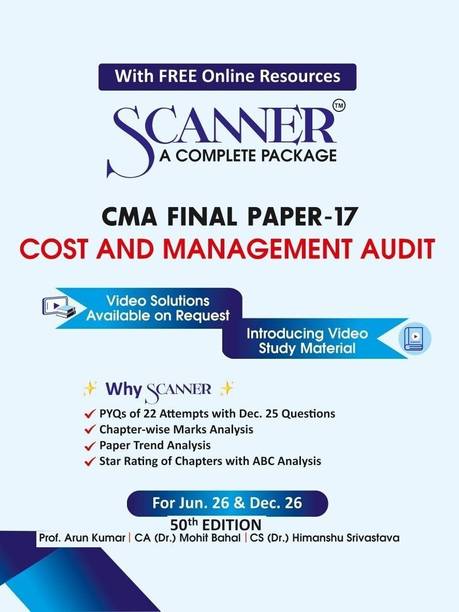 Scanner CMA Inter | Paper-17: Cost and Management Audit
|For Jun 26 & Dec 26 Exams | Solved Papers with PYQ, MQPs (Included Dec 2025) | Shuchita Prakashan
