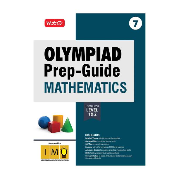 MTG Olympiad Prep-Guide Class 7 Mathematics (IMO) - Detailed Theory, IMO Chapterwise Previous Years Questions with Self Test For SOF 2025-26 Exam