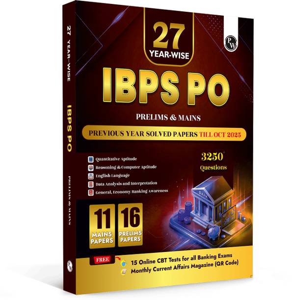 PW IBPS PO 27 Year-wise Prelims & Mains Previous Year Solved Papers Till Oct 2025 For Exam 2026-27