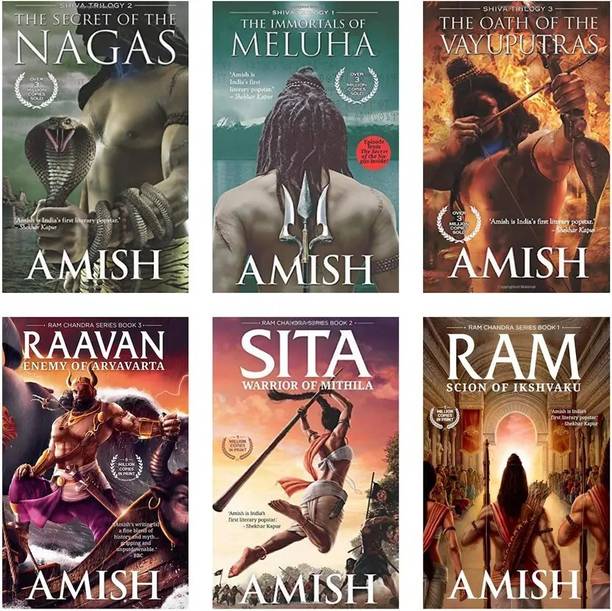 Ram + Sita + Raavan + The Immortals Of Meluha + The Secret Of The NAGAS + The Oath Of The Vayuputras (6 Book Combo)