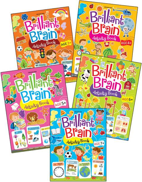 Brilliant Brain Activity Books - 5 Titles)  - Activity Book for Kids Age 3- 4 years with Fun Activities, Puzzles, and Educational Lessons | Early Learning - Activities for Children | Dreamland