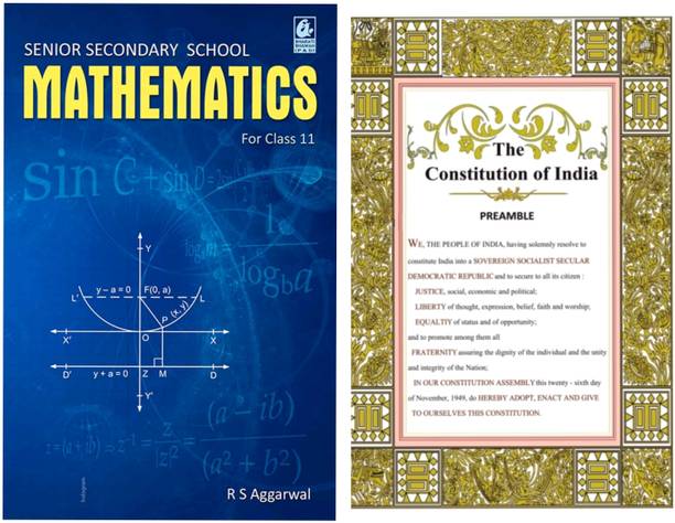 Secondary School Mathematics for Class 11 + Preamble of India (Combo of 2)