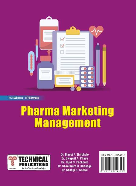Pharma Marketing Management - for B. PHARMACY PCI SYLLABUS - TEXTBOOK