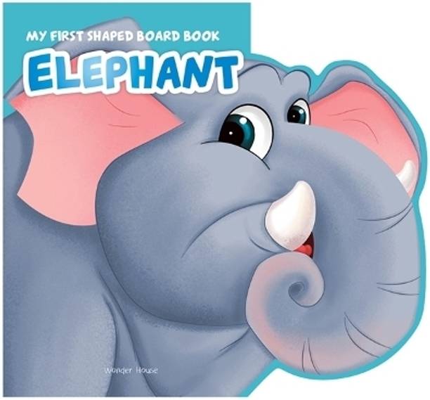 My First Shaped Board book - Elephant, Die-Cut Animals, Picture Book for Children  - By Miss & Chief