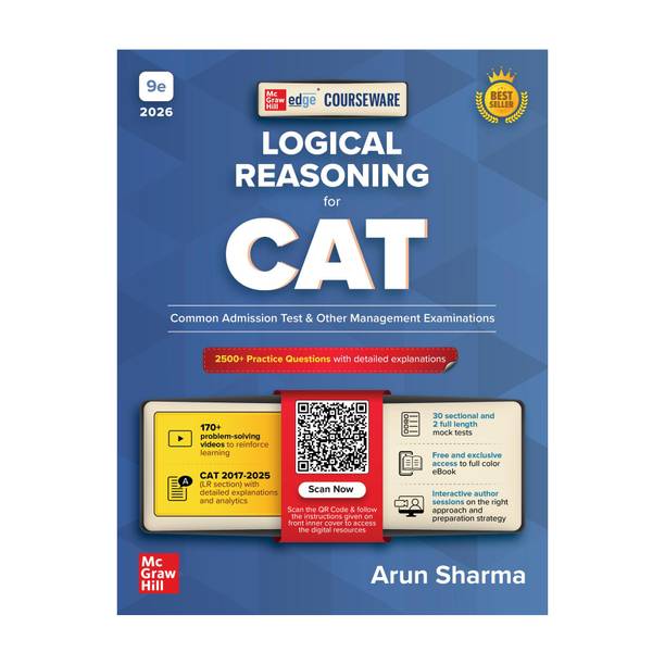 Logical Reasoning, 9e for CAT 2026 by Arun Sharma | Solved PYQs (2017-25) | 170+ Problem Solving Videos | 2500+ Practice Questions | 30 sectional Mock Tests | LR book | MBA