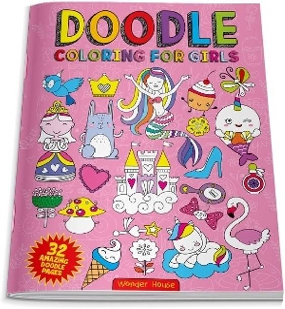 Doodle Coloring for Girls  - Pink Edition First Edition