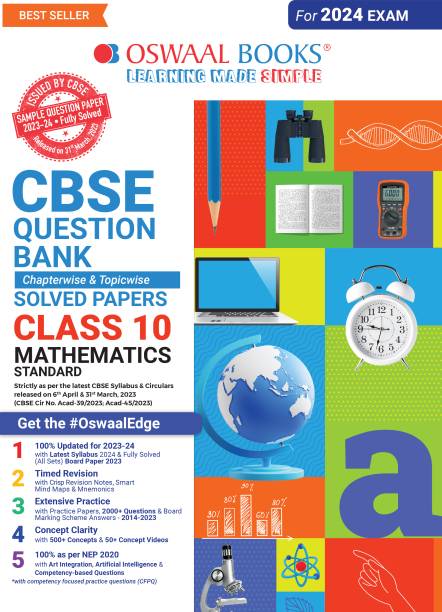Oswaal Cbse Chapterwise & Topicwise Question Bank Class 10 Mathematics Standard Book (for 2023-24 Exam)