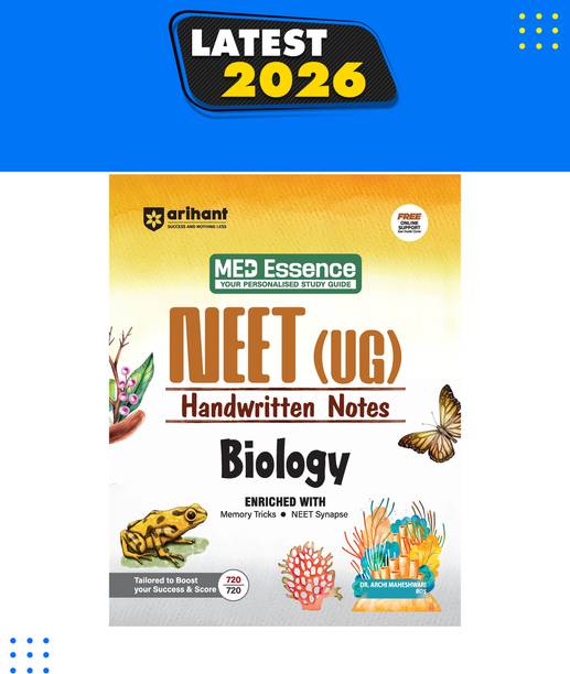 Arihant NEET (UG) Biology Handwritten Notes For Exam 2026-2027 | NEET Synapse, Memory Tricks & Detailed Diagrams First and Only NEET Targeted Handwritten Notes