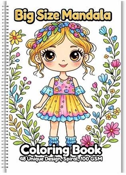 Big Size Mandala Coloring Book for Adults - Calm Your Mind & Focus - Best Colouring Book for Kids to Adults Screen Play Activity with 1 Disc