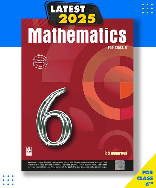 R S Aggarwal : Mathematics for Class 6 CBSE Paperback, R.S AGARWAL|New Latest Edition For 2025-2026