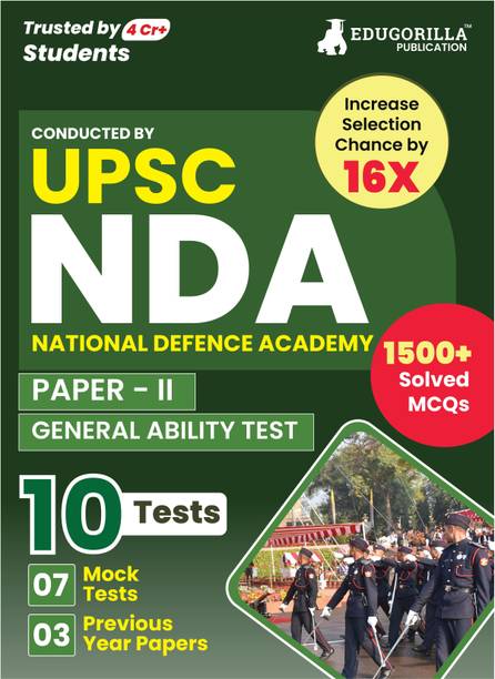 UPSC NDA/NA General Ability Test (Paper II) Book  - 2024 (English Edition) - 7 Mock Tests and 3 Previous Year Papers (1500 Solved Questions) with Free Access to Online Tests