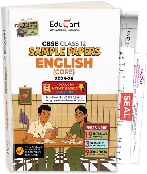 Educart CBSE Sample Paper Class 12 2025-26 – English Core (Based on latest CBSE Sample Papers Released on 30-07-25) For 2026 Board Exam