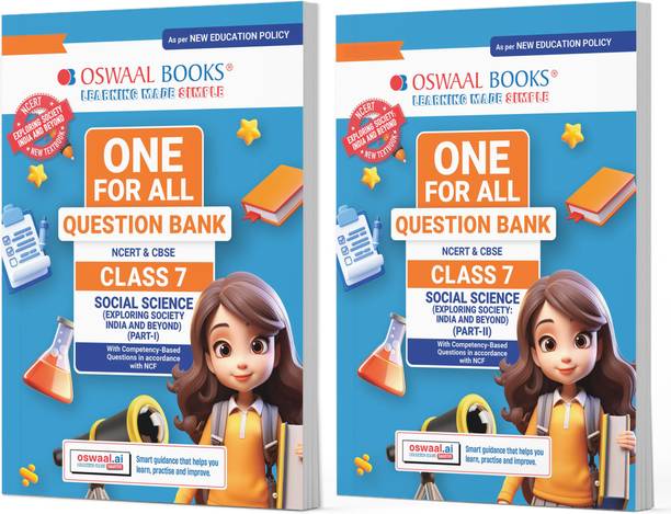 One For All Question Banks NCERT & CBSE Class 7 (Set of 2 Books) Social Science Part-1 & Part-2 (For Latest Exam)