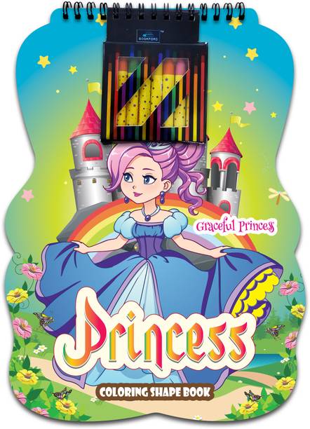 Princess Coloring Shape Book
