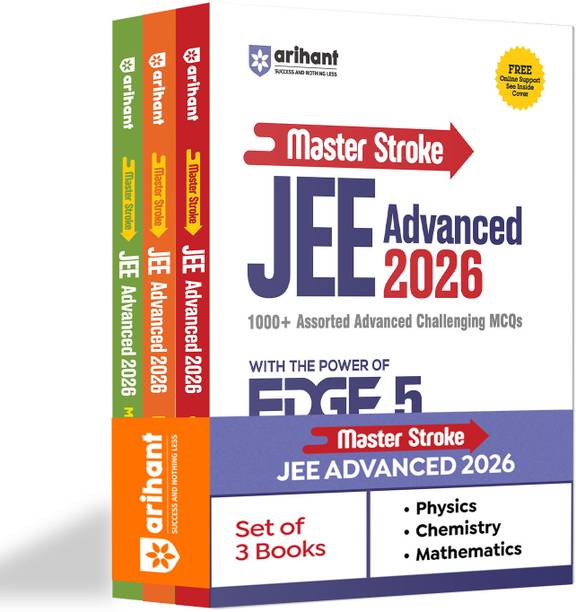 Arihant Master Stroke JEE Advanced PYQ Exam 2026 | Edge 5 Series Mathematics, Physics & Chemistry Previous Year Questions (2013–2025) | 1000+ Advanced MCQs with Solutions, Topicwise Trend Analysis & Strategy Guide | English Medium