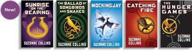 Hunger Games Complete 5 Books Collection Set - by Suzanne Collins - The Hunger Games, Catching Fire, Mockingjay, The Ballad of Songbirds and Snakes, Sunrise on the Reaping