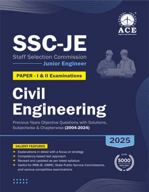 SSC-JE PAPER - I & II Examinations Civil Engineering Previous Years Objective Questions with Solutions, Subjectwise & Chapterwise (2004-2024)