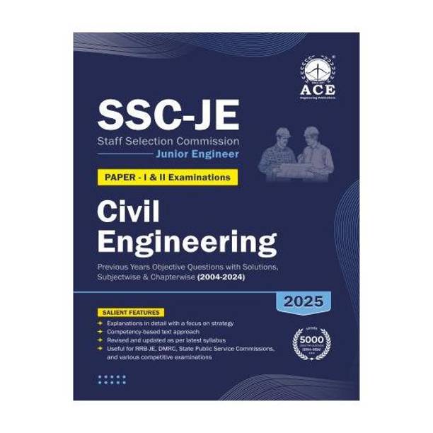 SSC-JE PAPER - I & II Examinations Civil Engineering Previous Years Objective Questions with Solutions, Subjectwise & Chapterwise (2004-2024)