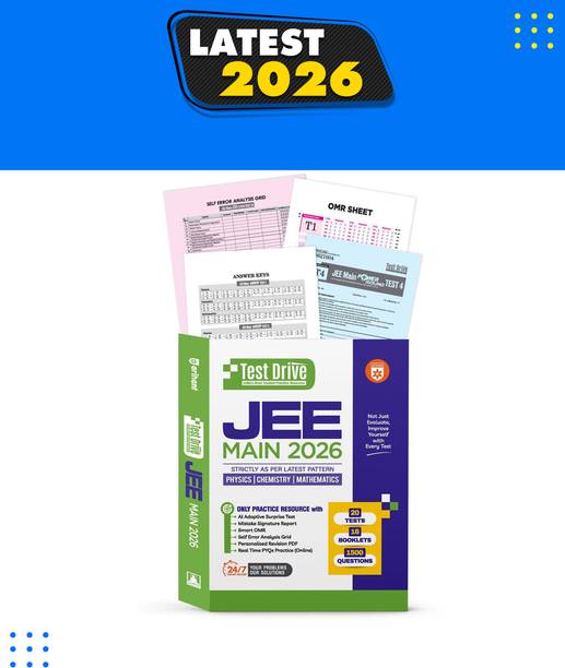Arihant Test Drive JEE Main 2026 | Physics, Chemistry & Mathematics | 20 Practice Tests in 16 Booklets | Based on Latest JEE Main Pattern | AI Adaptive Surprise Tests, Smart OMR, Self Error Analysis Grid & Personalised Revision PDF | English Medium
