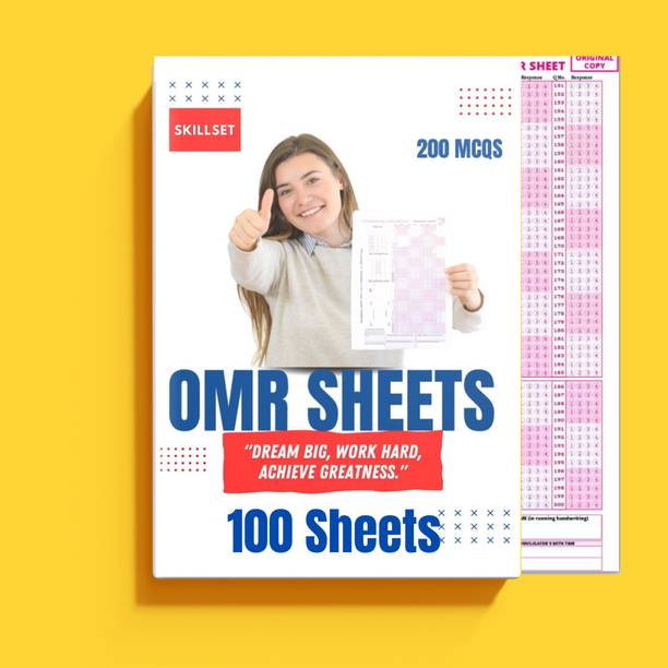 NEET OMR Sheets for Practice | OMR Sheet for NEET | 200 MCQs per Sheet | NMC Pattern | Pack of 100 Pages