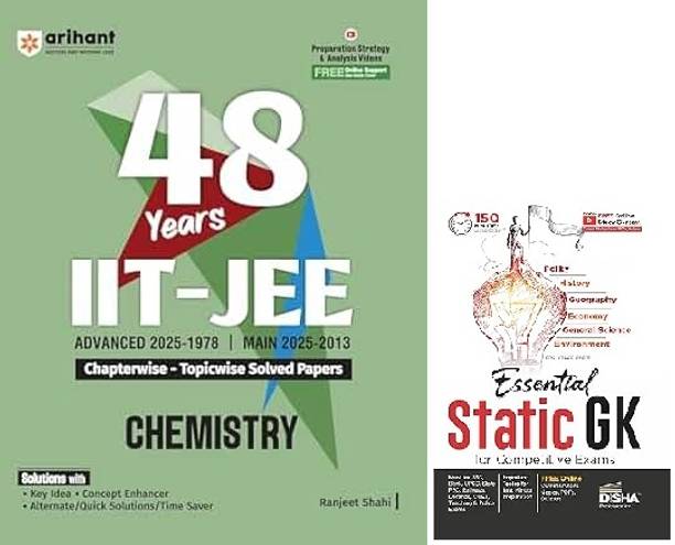 48 Years IIT-JEE Chemistry | Chapterwise and Topicwise Solved Papers | Advanced (2025–1978) and Main (2025–2013) | Key Concepts and Quick Solutions & STATIC GK