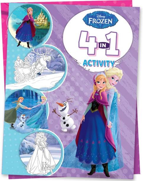 Disney Frozen: 4-in-1 Activity Book Puzzles, Colouring, Games, and More for Kids Ages 4 to 6