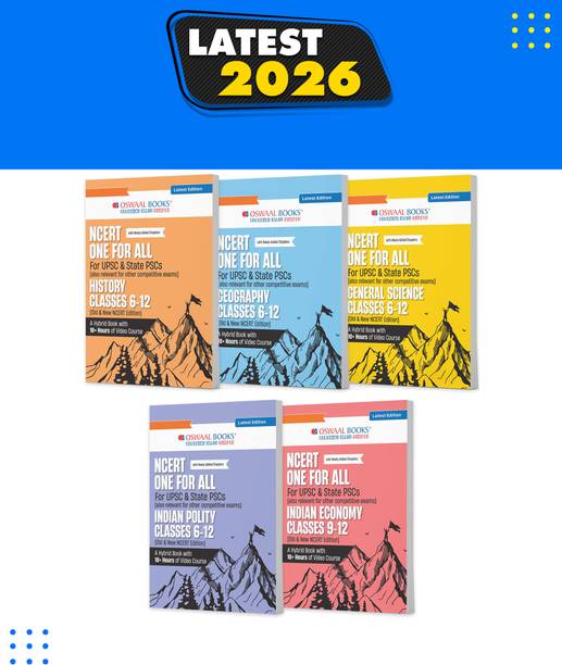 NCERT One for All Book For UPSC and State PSCs History, Geography, Gen