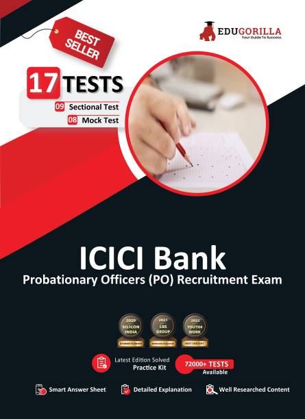 ICICI Bank PO (Probationary Officers) Exam  - 2023 : Probationary Officers (English Edition) - 8 Mock Tests and 9 Sectional Tests (Solved Objective Questions) with Free Access To Online Tests