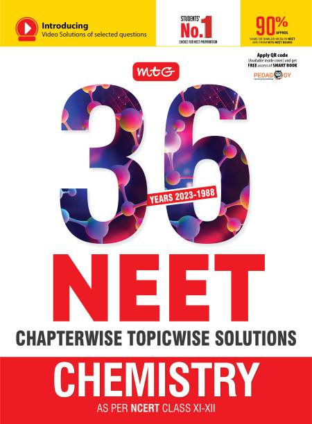 MTG 36 Years NEET Previous Year Solved Question Papers with NEET PYQ Chapterwise Topicwise Solutions - Chemistry For NEET Exam 2024 | Get Free access of Smart Book
