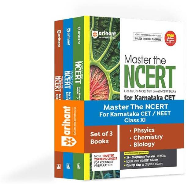 Arihant Master the NCERT Physics, Chemistry and Math Class 11 | 2000+ Chapterwise-Topicwise MCQs | Concept Maps & NCERT Tracker | For KCET, NEET, JEE | Exam 2025-26