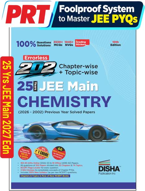 Disha 202 Chemistry Chapterwise JEE Mains Previous Year Solved Papers (2026-2002) 25 Year JEE Mains PYQ Book 2026