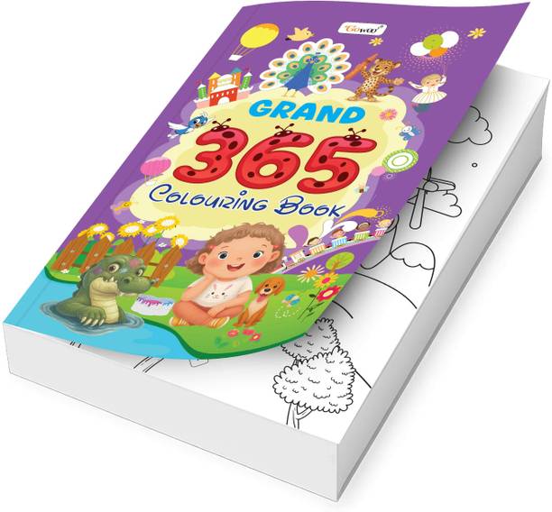 GRAND - 365 Colouring Book :- early learners colouring book, Kids educational book, Jumbo colouring book for kids
